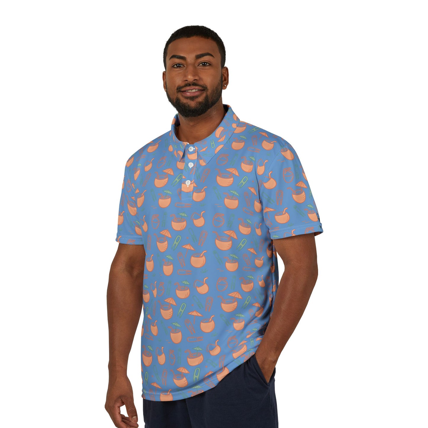 Tropical Drinks Golf Polo